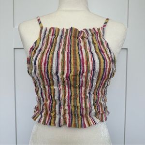 Zara Smocked Cropped Tank